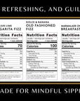 Nutrition facts for the flavors included in the variety pack.