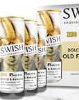 SWISH Dolce & Banana Old Fashioned Fizz 0% Alc Vol 355ml cans – 6-Pack with branded box.