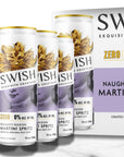SWISH Naughty Passion Martini Spritz 0% Alc Vol 355ml cans – 6-Pack with branded box.