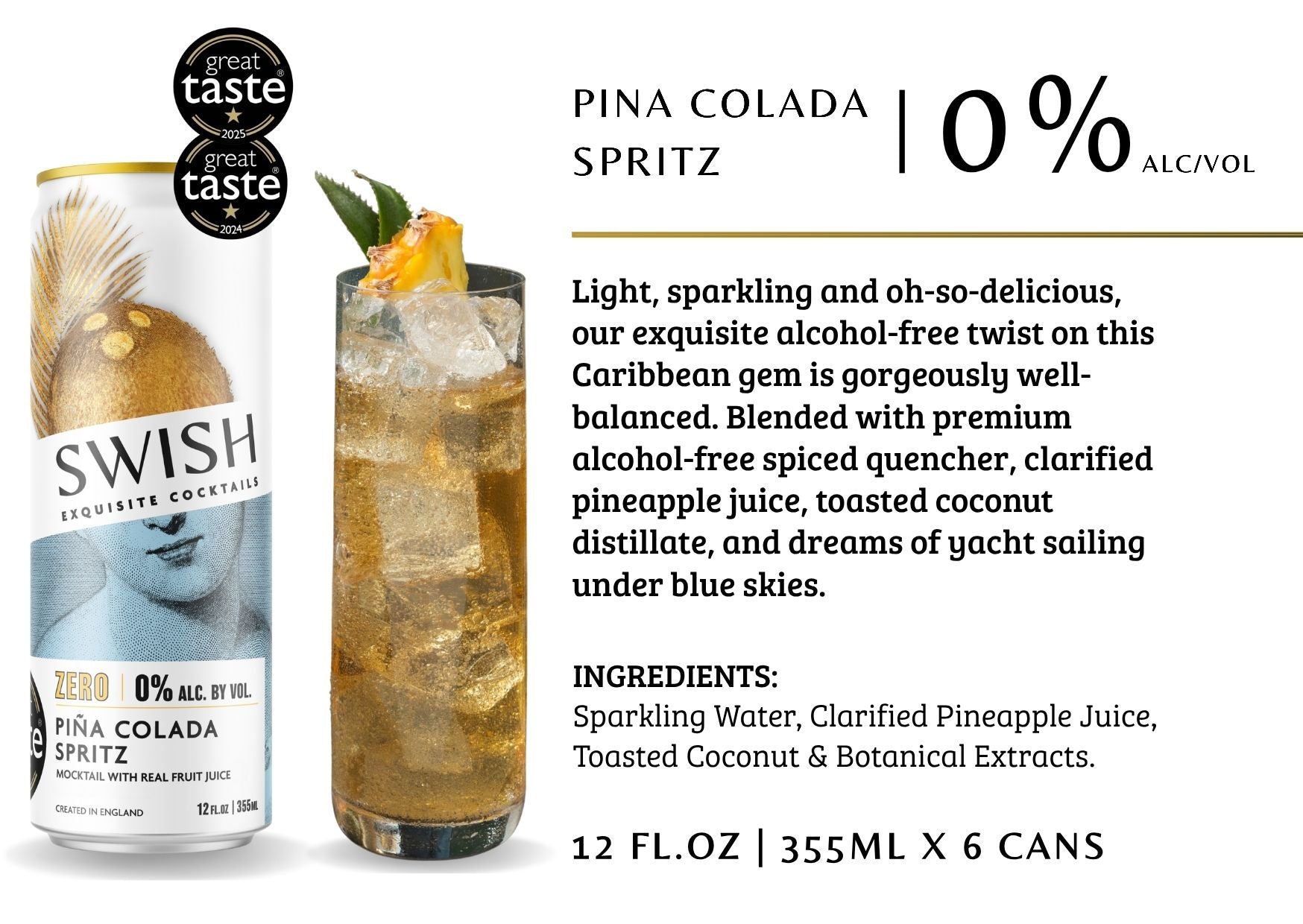 Multi Award winning, Pina Colada Spritz Flavor Description