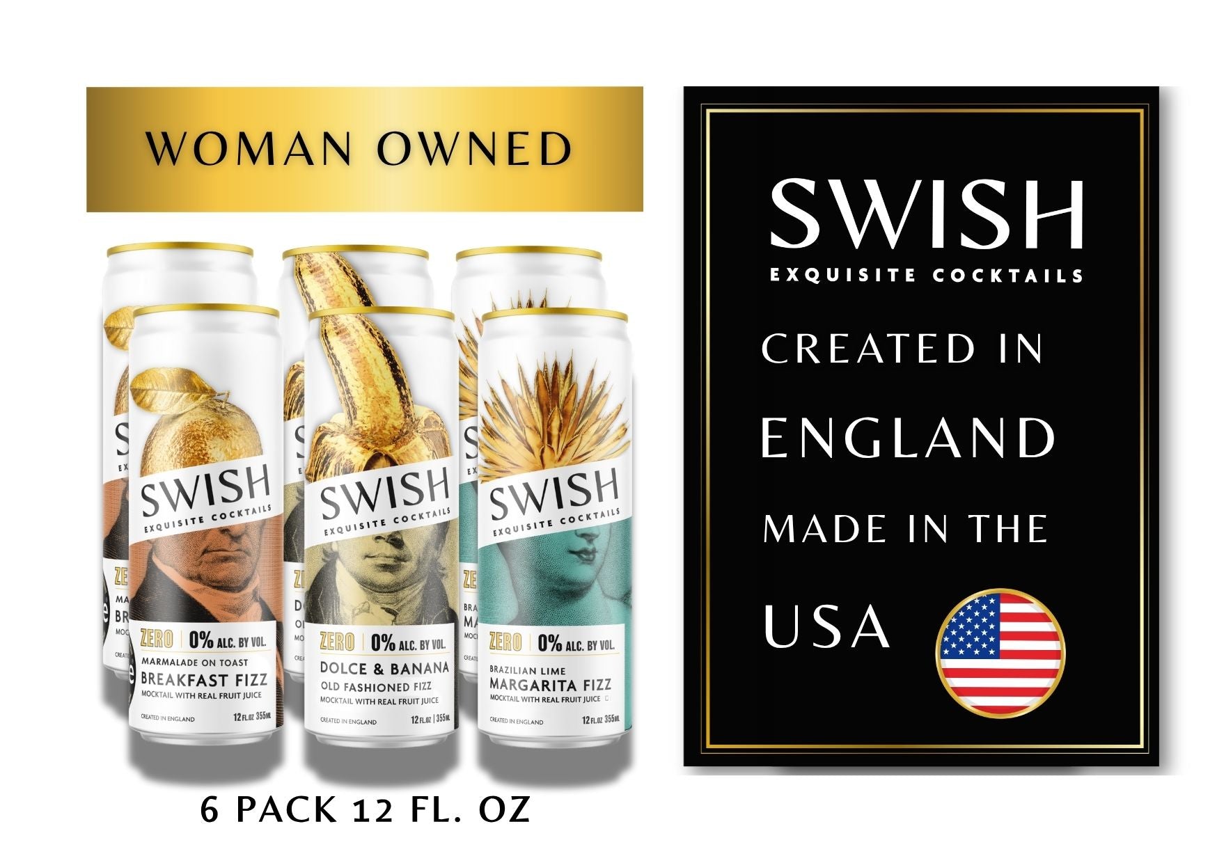SWISH Cocktails – a woman-owned premium ready-to-drink cocktail brand created in England and made in the USA