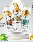 SWISH Exquisite Cocktails – Zero Range 355ml cans crafted with 100% natural ingredients, no preservatives, artificial colors, or flavors. Premium ready-to-drink cocktails inspired by real fruits and botanicals