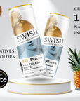 SWISH Exquisite Cocktails – Zero Range 355ml cans crafted with 100% natural ingredients, no preservatives, artificial colors, or flavors. Premium ready-to-drink cocktails inspired by real fruits and botanicals