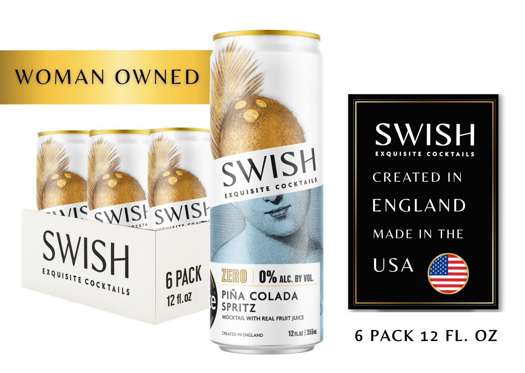 SWISH Cocktails – a woman-owned premium ready-to-drink cocktail brand created in England and made in the USA