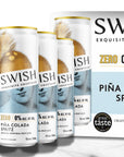 SWISH Pina Colada Spritz 0% Alc Vol 355ml cans – 6-Pack with branded box.